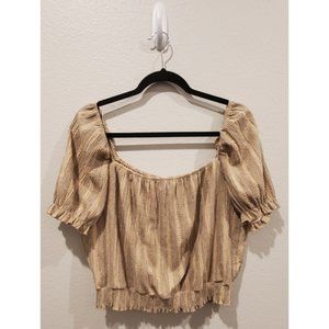 H&M Seersucker Crop Top